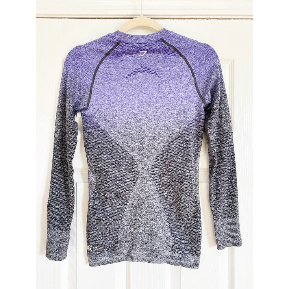 GYMSHARK OMBRE LONG SLEEVE SEAMLESS TOP